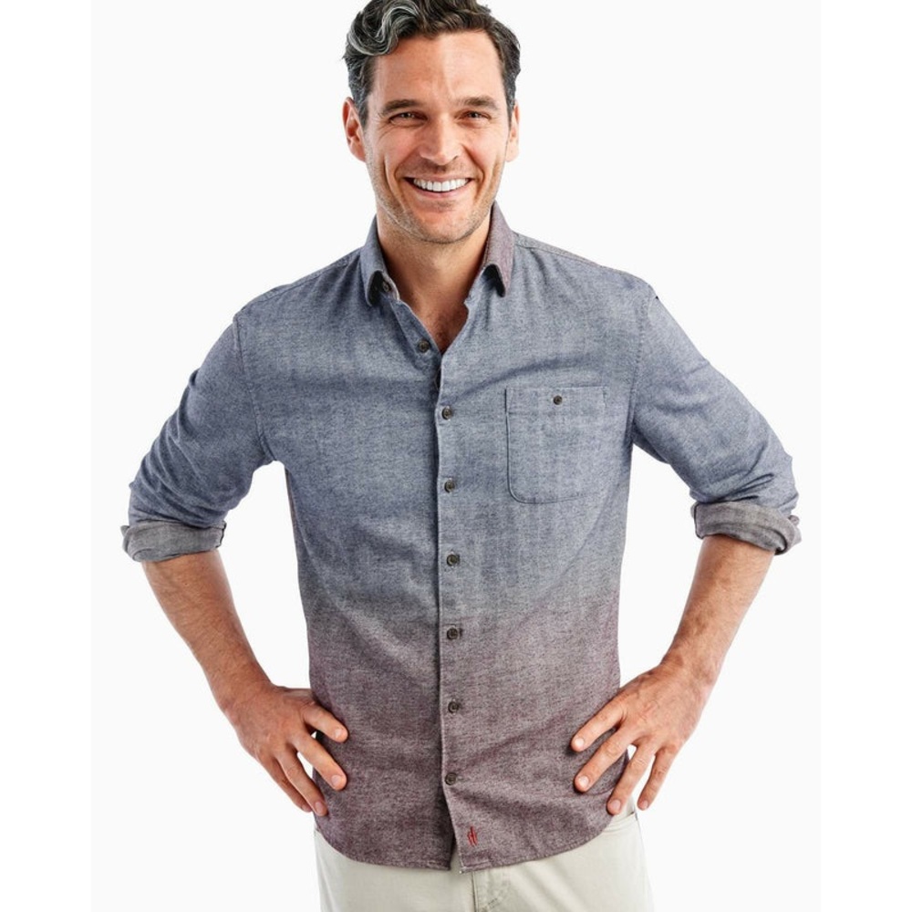 johnnie-O Ombre Button-Down Shirt in Blue to Brown Gradient